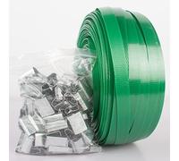 Polyester (PET) Strapping Kit, 13mm x 100mtr Pallet Banding Strap with 100pcs Steel Seals, 800kg Break Strength