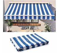 Polyester Replacement Fabric for s Balcony Umbrella Canopy Modern Garden Cover UV Resint Waterproof Blue Stripe 200x150cm (2x1.5m)