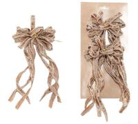 Polyester Ribbon Christmas Bow for Holiday Decorating, Perfect for Trees, Wreaths, and Various Festive Settings to Create a Warm and Inviting Atmosphere (Coffee)