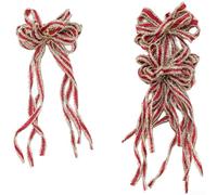 Polyester Ribbon Christmas Bow for Holiday Decorating, Perfect for Trees, Wreaths, and Various Festive Settings to Create a Warm and Inviting Atmosphere (Wine Red)