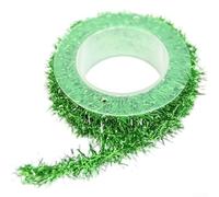 Polyester Ribbon with Striped Pattern for Seasonal DIY Bow Making and Decorative Uses (Green)