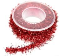 Polyester Ribbon with Striped Pattern for Seasonal DIY Bow Making and Decorative Uses (Red)