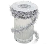 Polyester Ribbon with Striped Pattern for Seasonal DIY Bow Making and Decorative Uses (Silver)