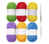 Polyester Scrubs Yarn with Hook Handmade Crochet Knitting for Knitting Enthusiasts and Craft Artists Scrubby for Dishcloths Crocheting Handmade