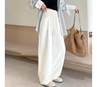 Polyester Skirt Pants Women Elastic Waist Drawstring Design