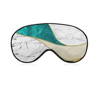 Polyester Sleep Eye Mask Compatible with Blue Turquoise Gray White Gold Black Marble Light Blocking Sleep Mask, Soft and Comfortable Night Eye Masks for Men Women Travel, Nap, Shift Work