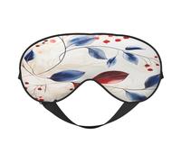 Polyester & Spandex Sleep Mask for Women Men Adjustable Silk-Like Eye Mask with Double-Sided Printing Abstract Leaves Breathable Blackout Blindfold for Sleeping Travel Night Shifts