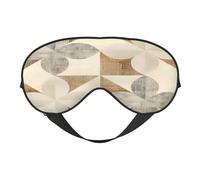 Polyester & Spandex Sleep Mask for Women Men Adjustable Silk-Like Eye Mask with Double-Sided Printing Boho Moroccan Breathable Blackout Blindfold for Sleeping Travel Night Shifts
