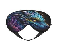 Polyester & Spandex Sleep Mask for Women Men Adjustable Silk-Like Eye Mask with Double-Sided Printing Fierce Dragon,Animal Breathable Blackout Blindfold for Sleeping Travel Night Shifts