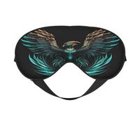 Polyester & Spandex Sleep Mask for Women Men Adjustable Silk-Like Eye Mask with Double-Sided Printing Fantasy Phoenix Breathable Blackout Blindfold for Sleeping Travel Night Shifts