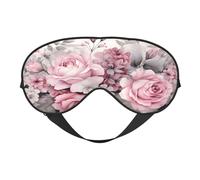 Polyester & Spandex Sleep Mask for Women Men Adjustable Silk-Like Eye Mask with Double-Sided Printing Retro Vintage Flower Breathable Blackout Blindfold for Sleeping Travel Night Shifts