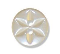 Polyester Star Buttons Cream 10mm 10pk