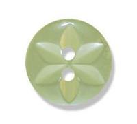 Polyester Star Buttons Pale Green 10mm 10pk
