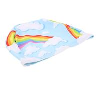 Polyester Swim Cap for Swimming, Flexible Unisex Hat | High Elastic Fit, Breathable Feel, Hair Protection, Suitable, Rainbow Cloud Style