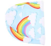 Polyester Swim Cap Unisex Anti Skid Swimming Hat | Lightweight, Breathable, High Elastic Fit, Rainbow Cloud Style, for Swimming Use, Flexible Wear