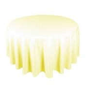 Polyester Tablecloth 70'' Home Decor Wedding Small Big Sizes Red Purple Royal Blue Ivory Round Cover Made in UK (IVORY)