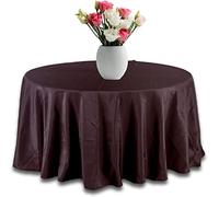 Polyester Tablecloth 90'' Home Decor Wedding Small Big Sizes Red Purple Royal Blue Ivory Round Table Cover Made in UK (BLACK)