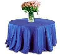 Polyester Tablecloth 90'' Home Decor Wedding Small Big Sizes Red Purple Royal Blue Ivory Round Table Cover Made in UK (ROYAL BLUE)