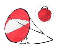 Polyester Taffeta Kayak Wind Sail, Foldable Canoe Sailing Accessory, Transparent Window Design for Clear Visibility, UV Protection for Water Sports, Durable and Lightweight for Kay (Red)
