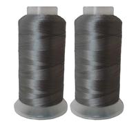 Polyester Thread Heavy Duty Bonded UV Resistant Outdoor Thread #69 T70 Size 210D/3Ply for Marine Upholstery, Leather, Sewing Crafts, 3000Yards Pack of 2 (Grey)
