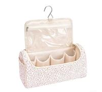 Polyester Travel Case Styler Designed For Organizing Makeup Toiletries, Travel Carrying Case is convenient to hang, Makeup Case Storage Organiser for Women & Girls (Pink)(pink floral print)