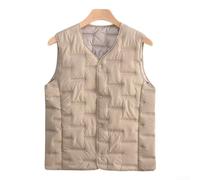 Polyester Women's for Slim for Fit Thermal Vest for Winter Polyester(Khaki XXXXL)