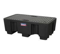 Polyethylene Barrel Bund - 1300 x 750 x 440mm - Holds 2 x 205L Drums - 240L Tray
