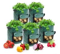 Polyethylene Vegetable Grow Bag with Ergonomic Handling Features and Airflow-Driven Root Development Support (34 * 35cm)