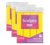 Polyform Premo Sculpey Polymer Clay 2Oz Zinc Yellow Hue, Acrylic, Multicolour (Pack of 3)
