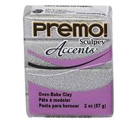 Polyform Sculpey Polymer Clay, White Gold Glitter, 2oz