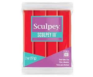 Polyform Sculpey Polymer Oven Bake Coloured Modelling Clay 2Oz Red Hot