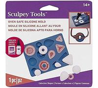 Polyform Sculpey Silicone Bakeable Mold-Cabochon, Green, 1 Pack