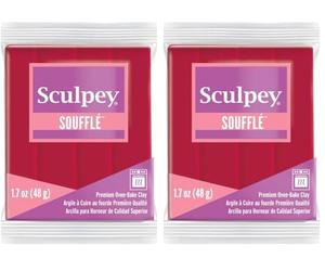 Polyform Sculpey Su 6083 48 g Individual Soufflé Clay Bar, Cherry Pie (Pack of 2)