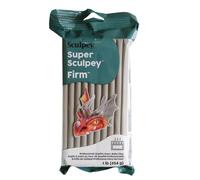 Polyform Super Sculpey ISCSS1SCULPT Firm Oven Bake Clay, Firm Grey, 1 lb/454 g