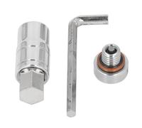 PolyGen 304 Stainless Steel Oil Drain Plug M12x1.75, Self Tapping Thread Repair Solution, Oil Sump Drain Plug Kit Includes Wrench and Extended Bit