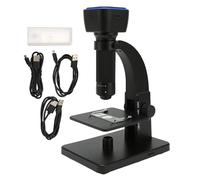 PolyGen 5MP HD Camera Microscope with Dual Lens Optics, 2000X Magnification, WiFi/USB Output and 11 LED Lights for PC / / Android/iOS Devices