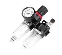 PolyGen Air Compressor Filter G1/4 Thread with 40μm Cartridge, AFC2000 Pneumatic Air Pressure Filter with Integrated Lubricator and Separator