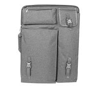 PolyGen Canvas Art Portfolio Designed for 4K Drawing Boards, a Multi-Pocket Portable Drawing Board Bag with an Adjustable Strap for Artists and Students (Gray)