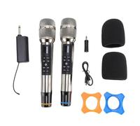 PolyGen Cordless Metal Microphone Set with 48CH Adjustable Frequency 96dB SNR Professional Dynamic Mic Core for Home Theater/Sound Cards and Home Entertainment