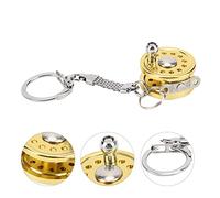 PolyGen Fly Reel Pendant with Functional Movable Handle for Personalizing Keys, a Unique Gift for Anglers and a Decorative Miniature Reel Keyring in Aluminum