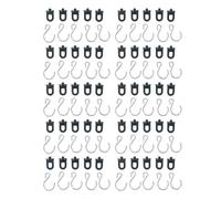 PolyGen Greenhouse Garden Plant Hanger 50 Count with Easy Twist-in Clips and S-Hooks for Securing Shading Fabric and Hanging Flower Pots, Versatile Greenhouse Hooks