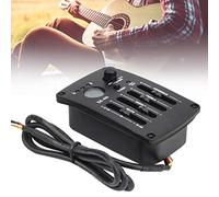 PolyGen Guitar Preamp System with 4 Band Equalizer and Onboard Chromatic Tuner, 6.35mm / XLR Outputs, Complete Acoustic Guitar Pickup Kit for Instrument Modification