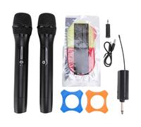 PolyGen Karaoke Microphone Kit with 48CH Digital Signal Processor, 30 Meter Range, Two Handheld Dynamic Mics and Rechargeable Receiver for Live Performance