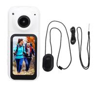 PolyGen Magnetic Body Camera with WiFi App Control, 180 Minute Recording Time, 2.7K Video Camera with 180° Lens, Supports 128G Card for Hands Free Vlogging (White)