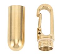 PolyGen Mini Pharmaceutical Vitamin Holder with Attached Keychain Ring for Pocket Purse or Bag Ensures Your Pills are Always with You Stainless Steel Container in Gold