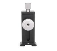 PolyGen Phone Tripod Holder with Cold Shoe Accessory Mount, Expands from 64mm to 110mm, Dual 1/4in Screw Mounts for Flexible Orientation, Smartphone Tripod Adapter