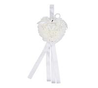 PolyGen Proposal Ring Cushion with Elegant Rose Detail, Functions as a Rings Bearer Box for the Wedding Day, a Memorable Heart Shaped Ring Holder for Vows