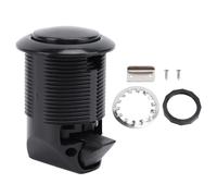 PolyGen Push Button Latch Replacement with Keyless Convenience for RV Cabinetry, a Secure Motorhome Cabinet Latch and Modern Keyless Cabinet Lock Design (Black)