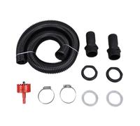 PolyGen Rain Butt Connection Kit with 38mm / 1.5in Fittings and 39.4 Inch Hose A Rain Diverter Kit for Expanding Rainwater Collection Capacity (with Hole Opener)