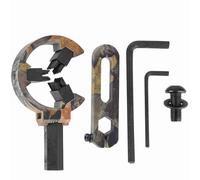 PolyGen Recurve Bow Rest and Universal Archery Rest with alloy construction, a Lightweight Bow Rest for left and right hand use with precision adjustment marks (Camouflage)